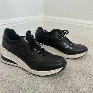 Aldo Black and Gold Women's Sneakers